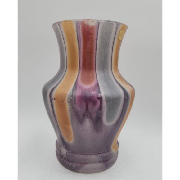 Israeli Glass Vase, labeled Aronof  Hand made in Israel - Picture 3 of 6